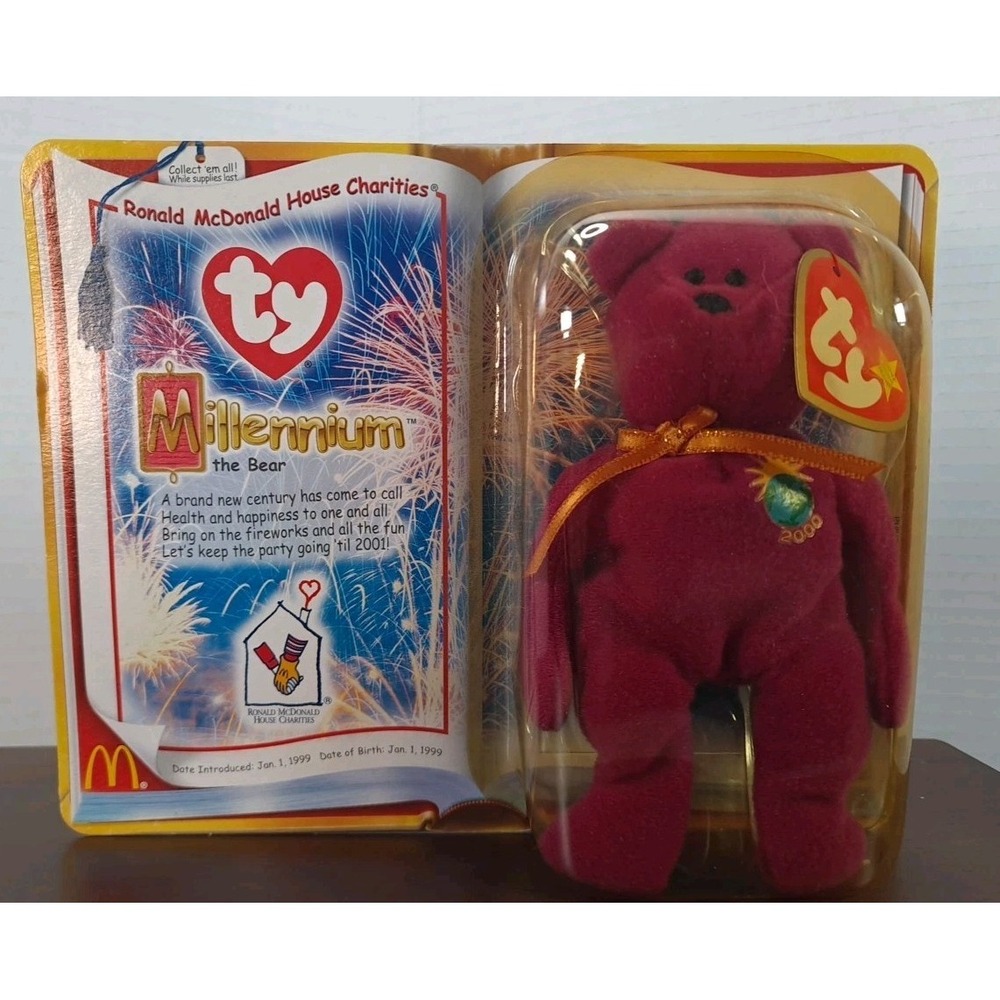 Vtg 2000 Ty Ronald Mcdonald House Charities Beanie‎ Babie Millennium The Bear